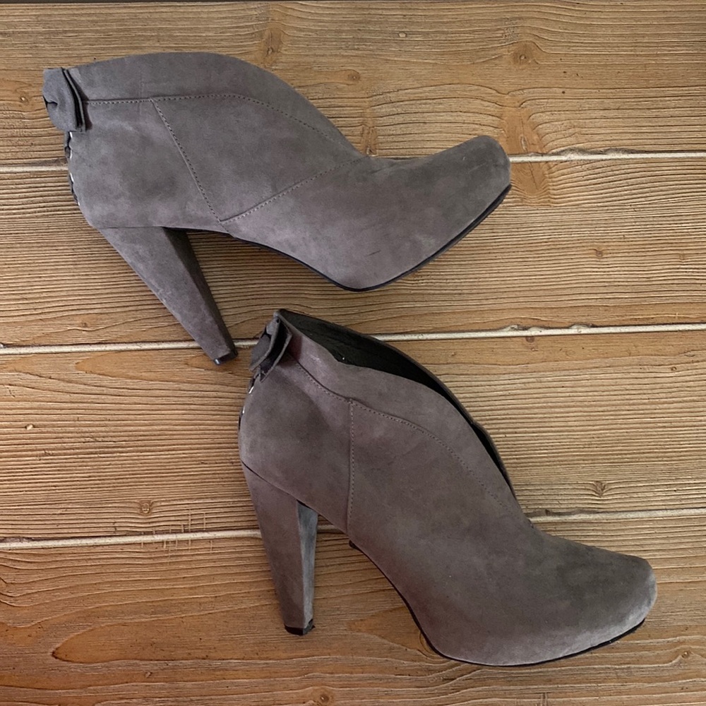 G by Guess Gray Bootie Heels